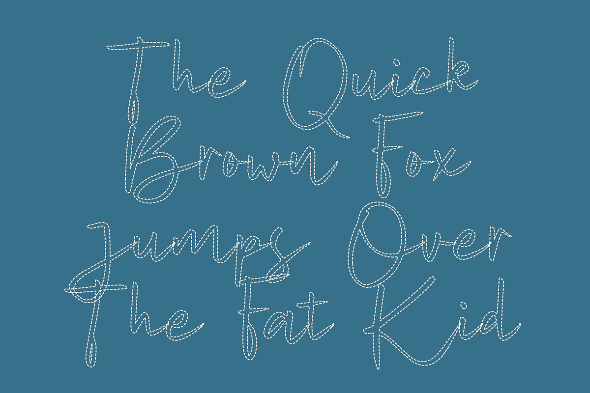 Mansier Dashed, a Script Font by Craft Supply Co. (Photo 5 of 8)