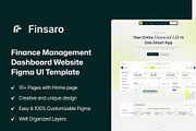 Finsaro – Financial Website Figma UI, an UI Kit Template by TNCFlow (Thumbnail 1 of 5)