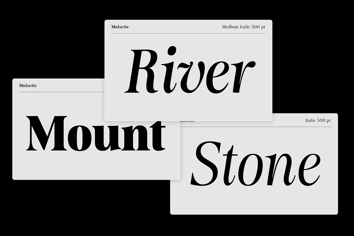 Moisette - 14 Fonts, a Serif Font by Nasir Udin (Photo 2 of 14)