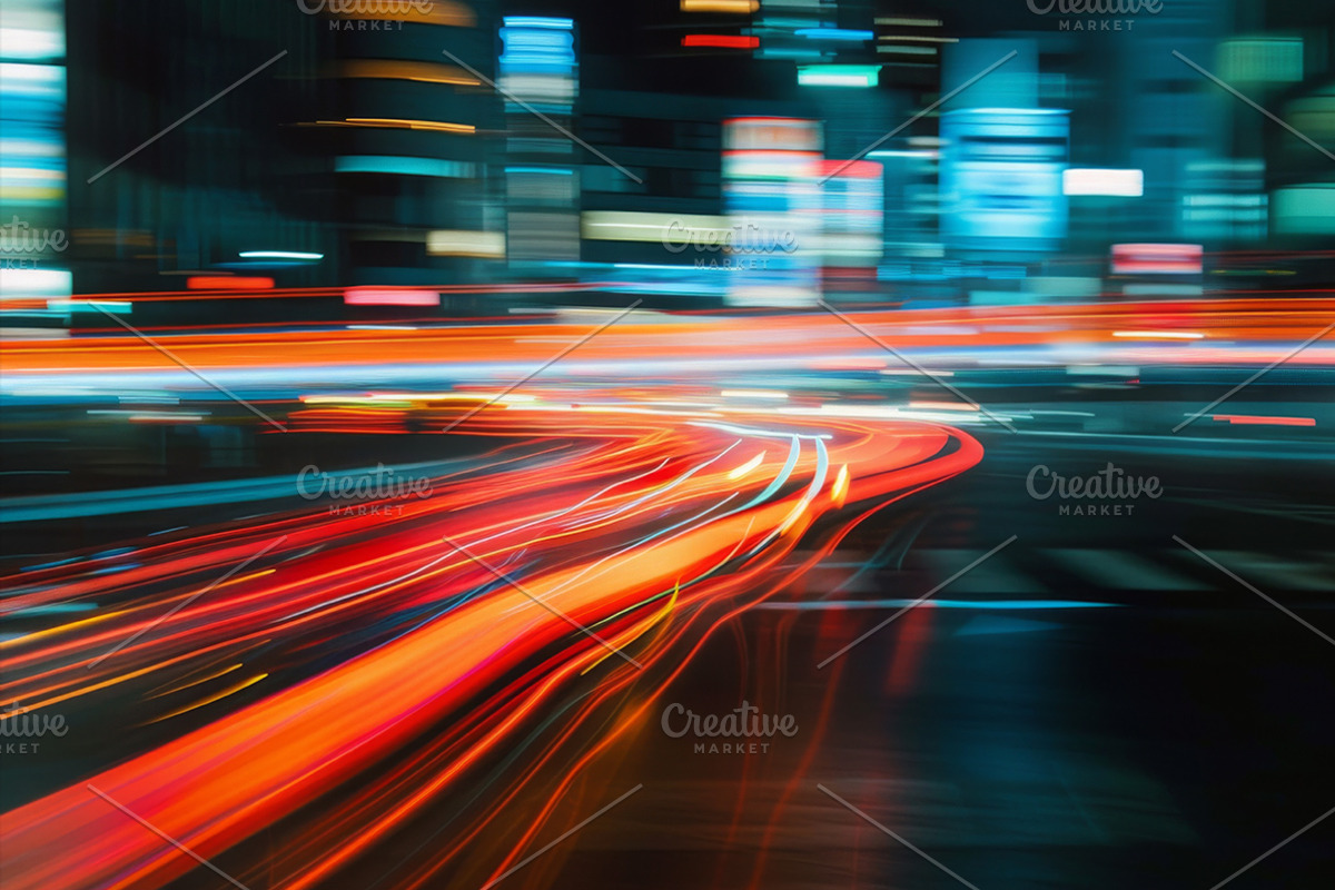 Motion Curvy Urban Roads. 77 images, an Abstract Photo by Handmadefont (Photo 8 of 15)