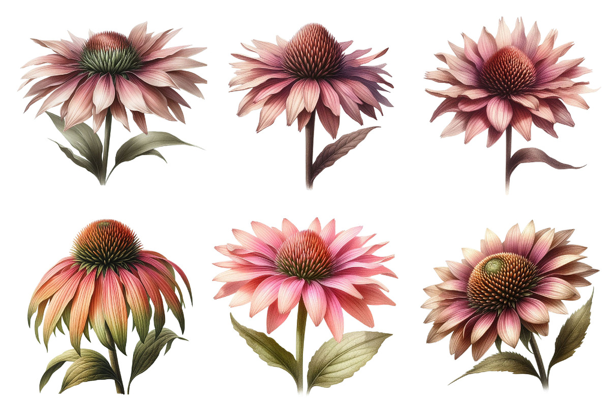 Watercolor Coneflower PNG Clipart, a Graphic by CitraGraphics (Photo 3 of 4)