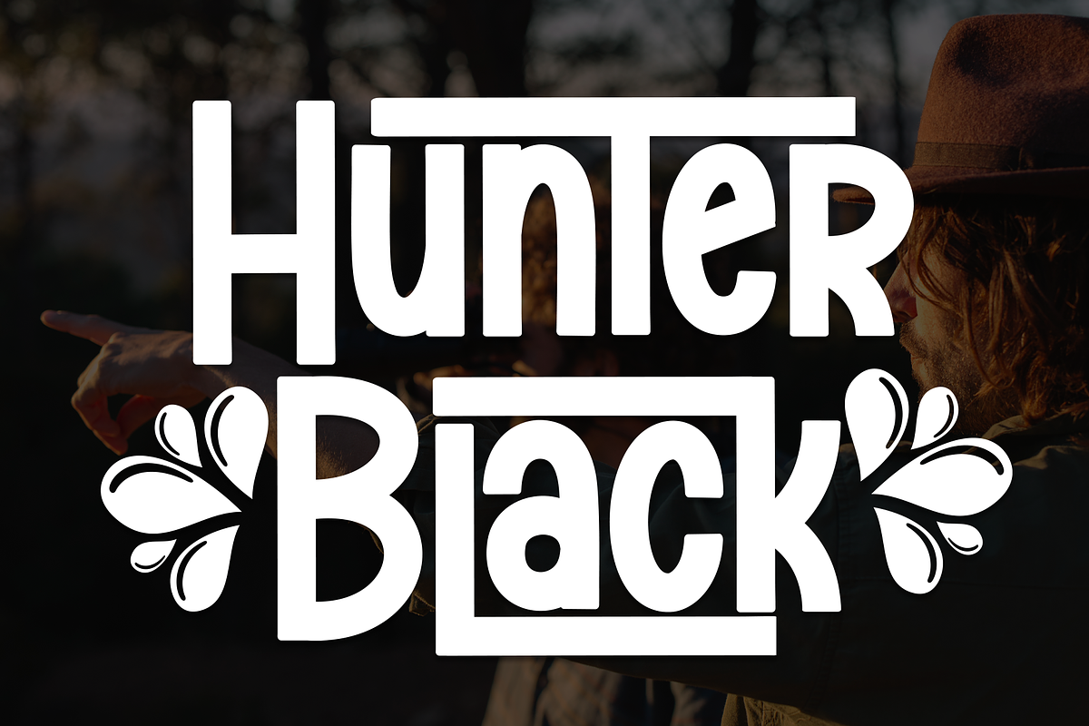 Hunter Black | Script Font, a Script Font by Scratchones (Photo 1 of 9)