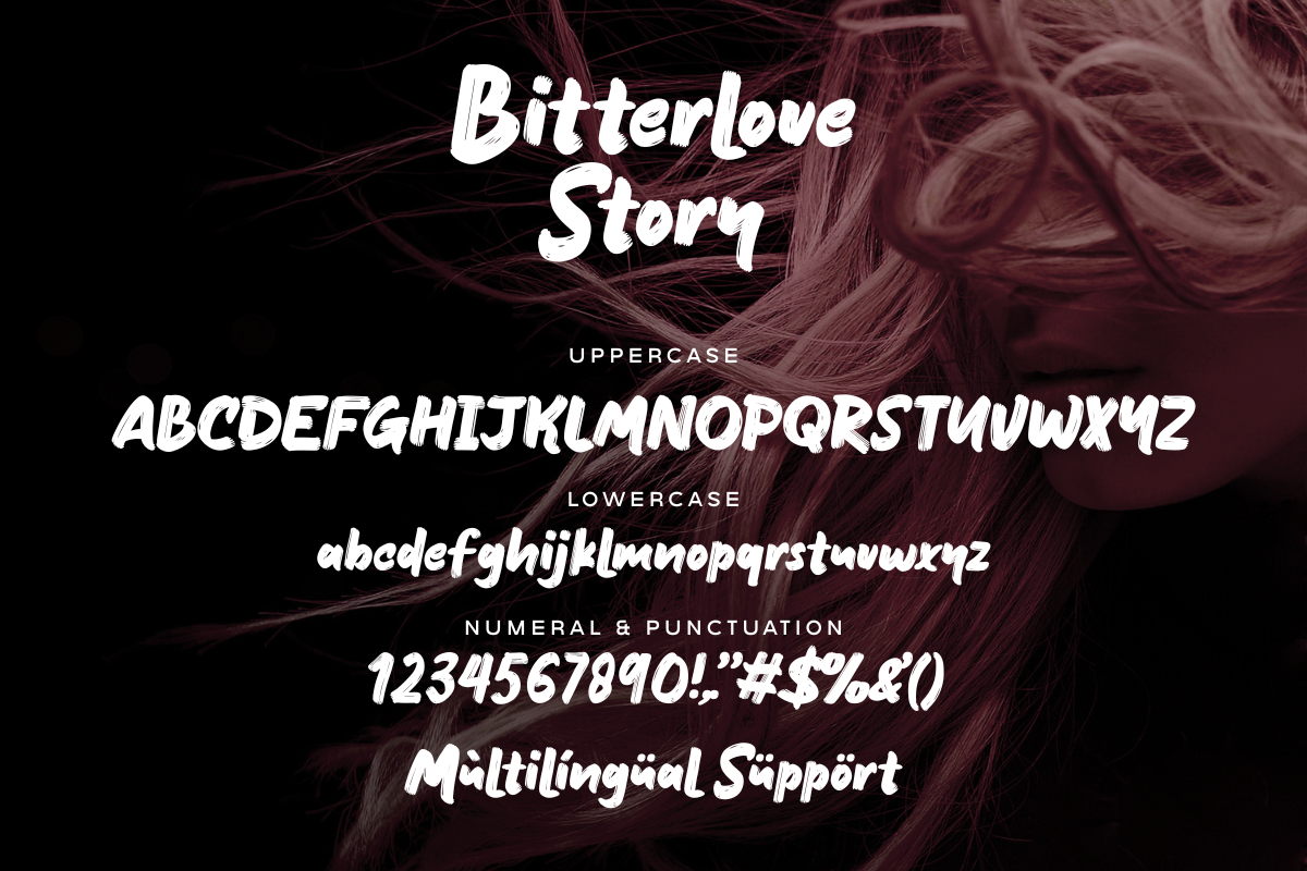 Bitterlove Story – Handwritten Brush, a Handwritten Font by Fikryal Studio (Photo 12 of 13)