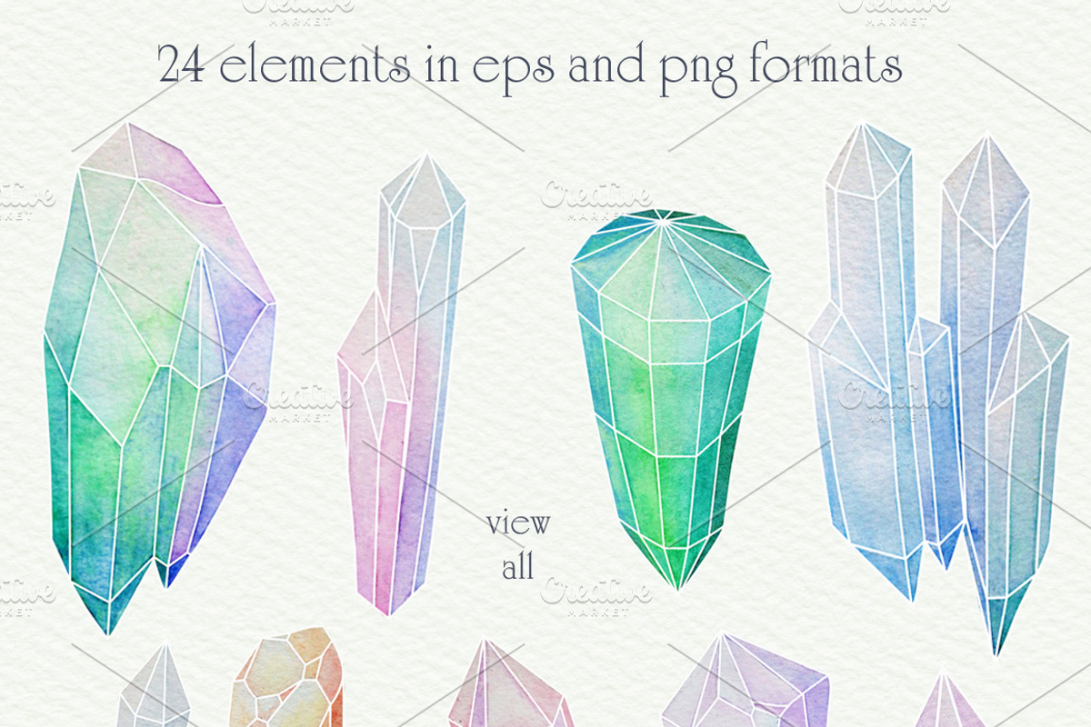 Crystal Watercolor, an Illustration by Jukari_sun (Photo 2 of 5)
