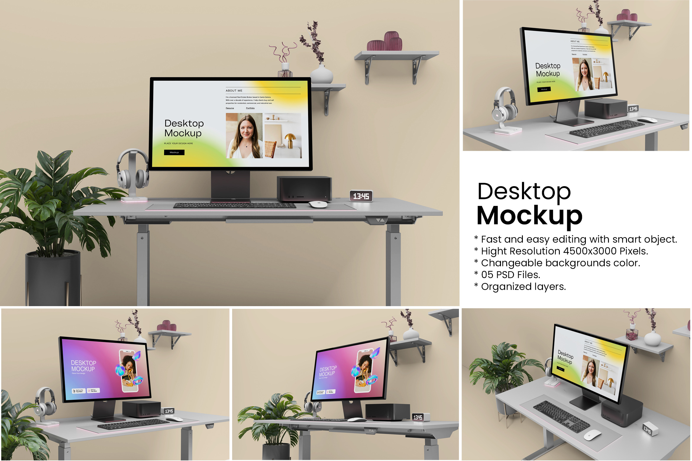 Desktop Mockup, a Product Mockup by Indah