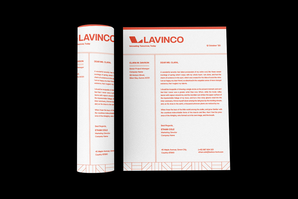 Red Minimal Letterhead, a Stationery Template by Neermana (Photo 4 of 4)