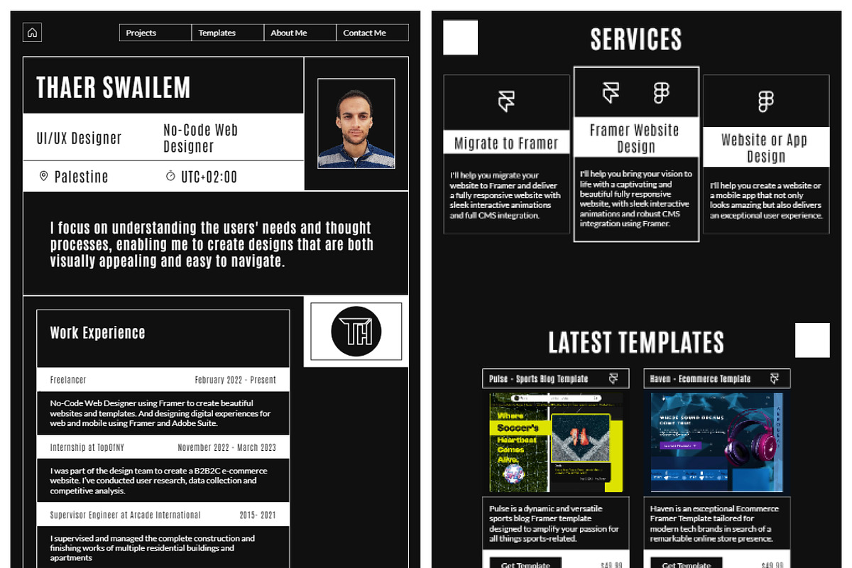 THdesign - Portfolio Framer Template, a Landing Page Template by THdesign (Photo 4 of 4)