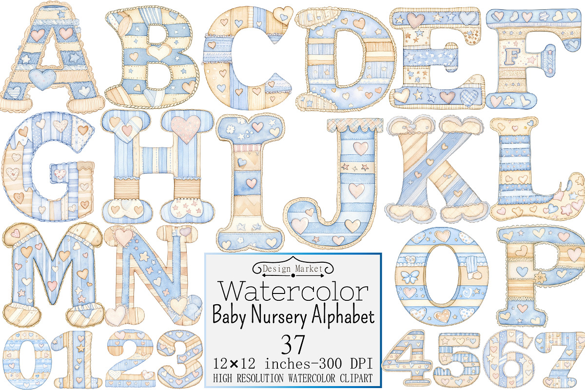 Baby Nursery Alphabet Clipart, a Seasonal Illustration by Design Market (Photo 1 of 5)