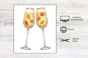 Watercolor Autumn Wedding Clipart, a Seasonal Illustration by Canvas Craft (Thumbnail 8 of 8)