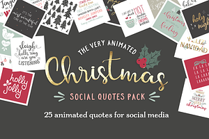 Animated Christmas Social Quotes