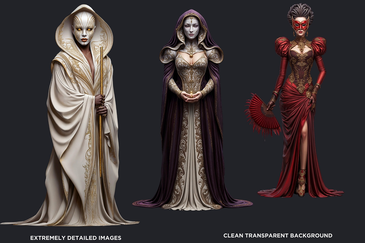 Obsidian Opera Characters Cliparts, a Person Illustration by ThatsDesignArt (Photo 3 of 13)