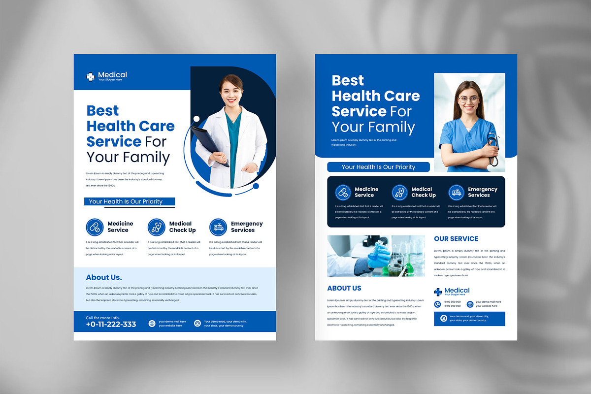 Healthcare medical flyer design, a Flyer Template by Tanmoy Topu (Photo 2 of 4)