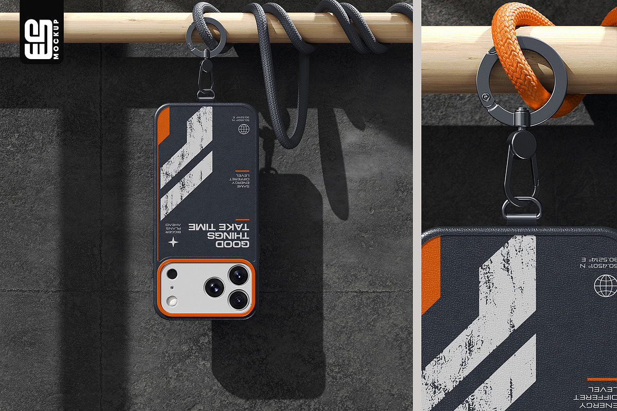 iPhone 18 Case with Cord Mockup, an iPhone Mockup by SD Mockup (Photo 2 of 5)