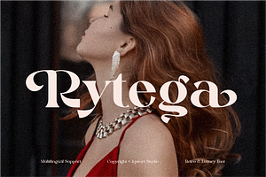 Rytega - Luxury Retro Font, a Serif Font by Iqsiart Studio