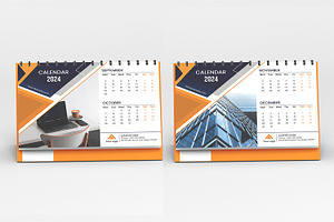 Modern Desk Calendar Template 2024