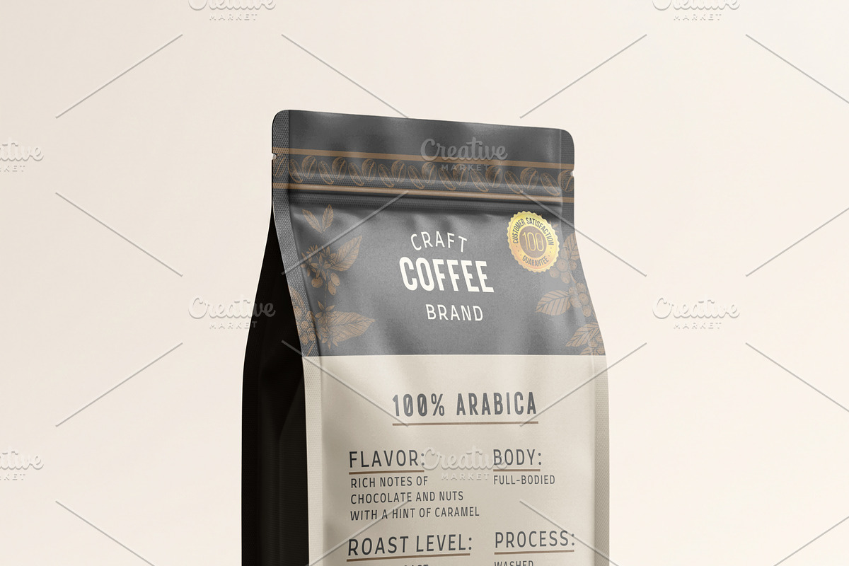 Flat Bottom Coffee Pouch Mockup Set, a Cups & Container Mockup by Pixel Foundry (Photo 2 of 4)