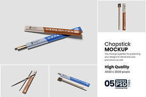 Modern Chopstick Mockup For Branding