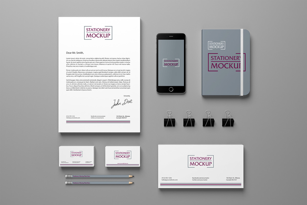 Branding / Identity Mock-Up, a Pens & Pencil Mockup by aykutfiliz (Photo 2 of 16)
