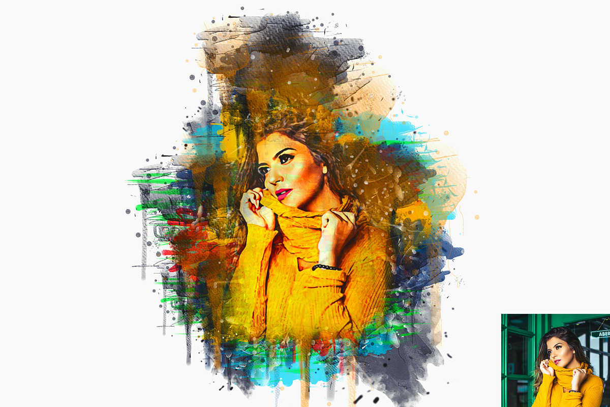 Pro Watercolor Photoshop Action, an Action Add-On by Studio Retouch
