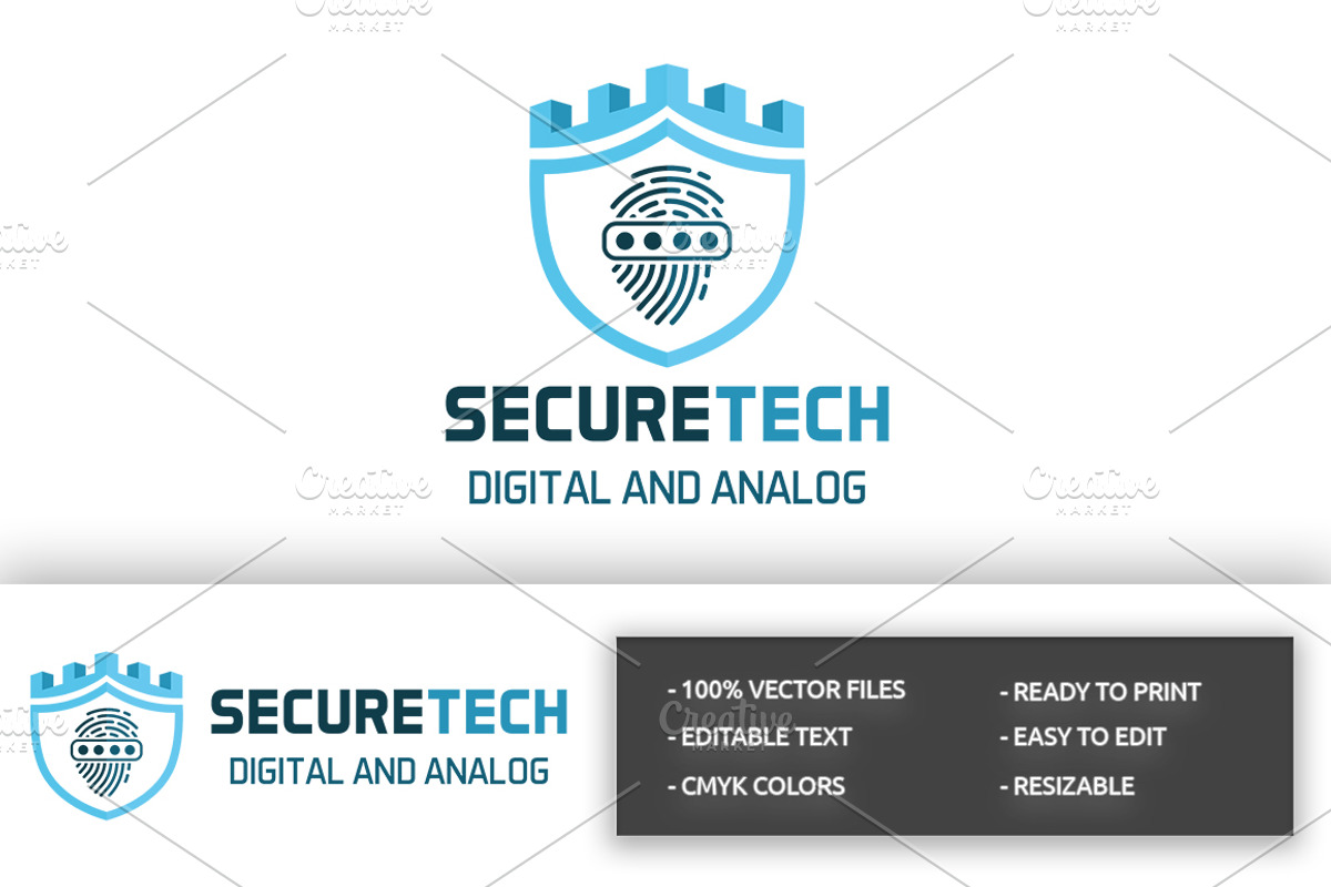 Securetech Logo Template v.2, a Branding & Logo Template by Design_Planet