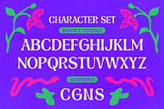 Snovacy - Psychedelic Display Font, a Sans Serif Font by Drizy (Thumbnail 3 of 10)