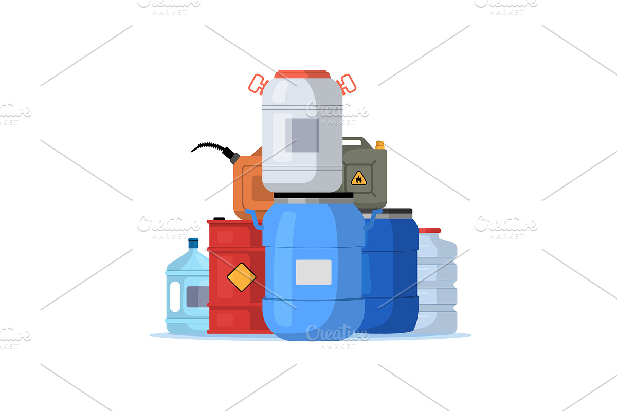 Tank. plastic and steel containers, an Illustration by Onyx
