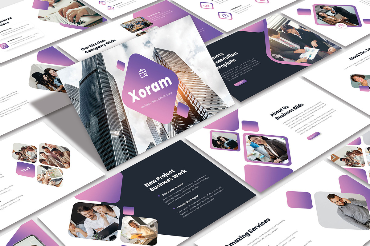 Xoram Presentation Template, a Presentation Template by TypeMakers (Photo 1 of 5)