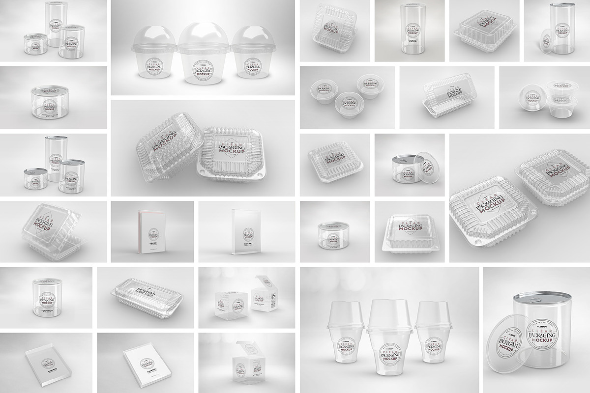 BUNDLE: Clear Packaging Mockups, a Cups & Container Mockup by INCDesign (Photo 6 of 11)