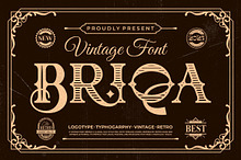 Briqa || Vintage Retro Serif Font