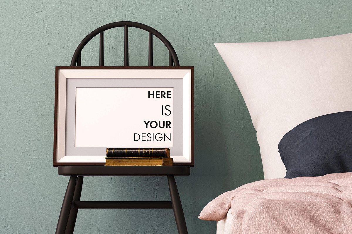 8 mockups posters in the bedroom, a Print Template by FilL239 (Photo 7 of 9)