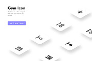 Gym Icons, a Duotone Icon by HacaStudio (Thumbnail 1 of 3)