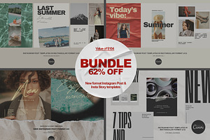 New Instagram Format Canva BUNDLE v1, a Social Media Template by CreativeFolks