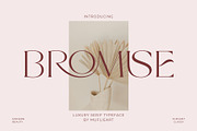 Bromise - Luxury Serif Typeface, a Serif Font by Muflieart (Thumbnail 1 of 10)