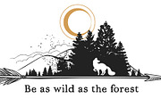 Be as wild as the forest. Vector art, an Illustration by Nadia Murash (Thumbnail 2 of 5)