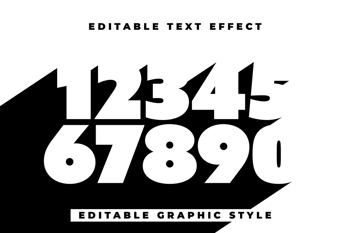 Bold Geometric Shadow Text Effect preview 2