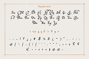 Parochus medieval script font family, a Blackletter Font by kaer_shop (Thumbnail 10 of 10)