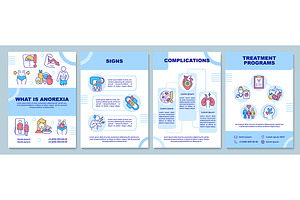 Anorexia Blue Brochure Template