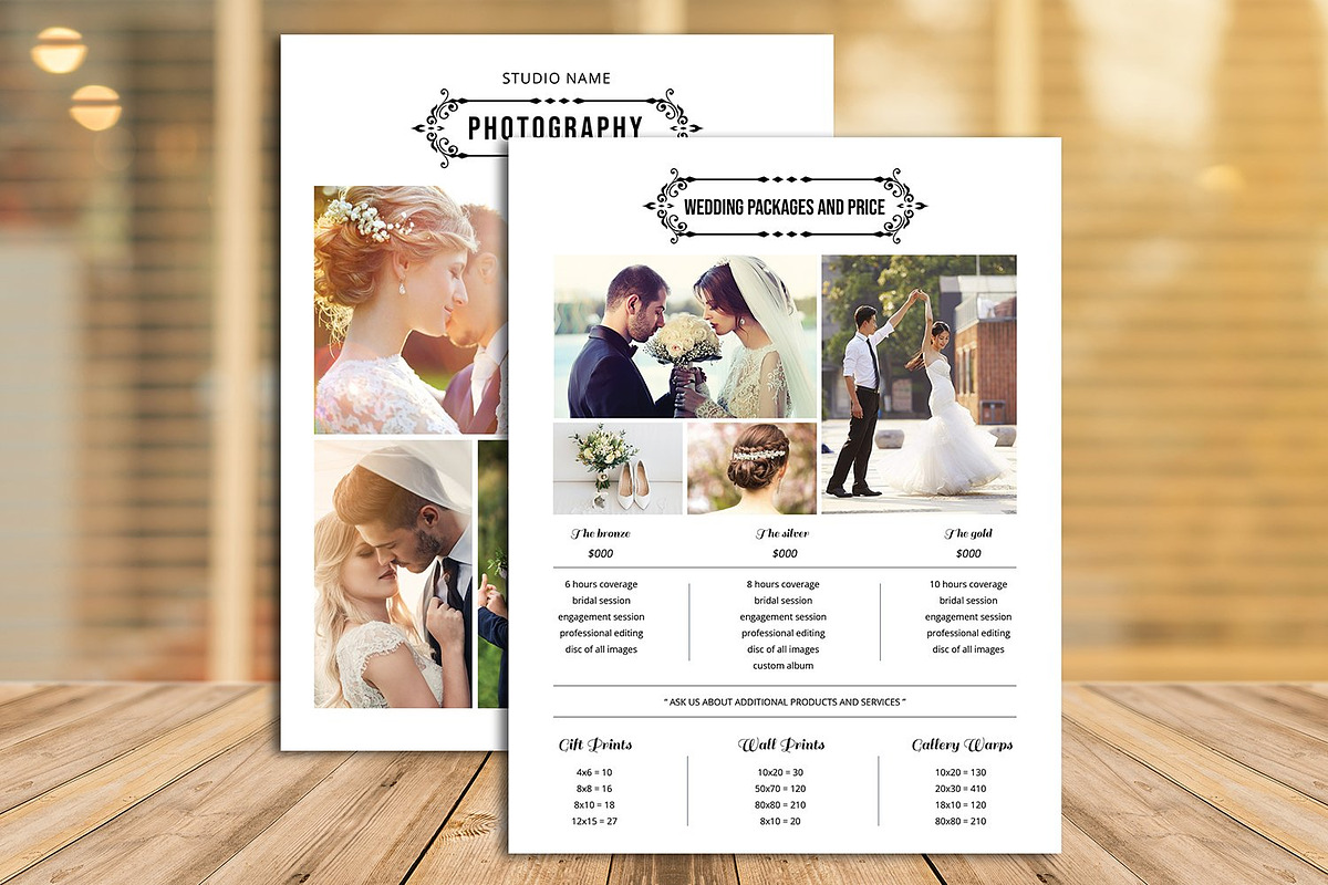 Photography Price List Template, a Flyer Template by retrographix (Photo 2 of 2)