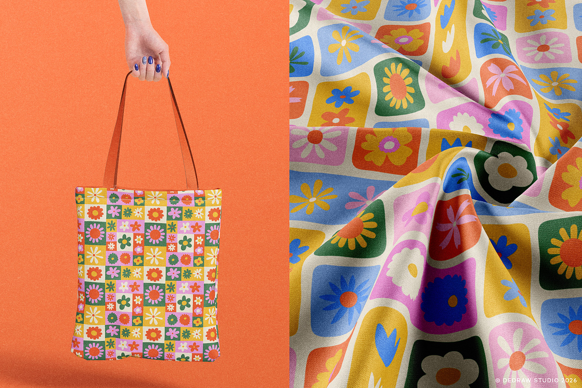 Patchwork Florals: Pattern Set, a Pattern Graphic by Dedraw Studio (Photo 12 of 13)