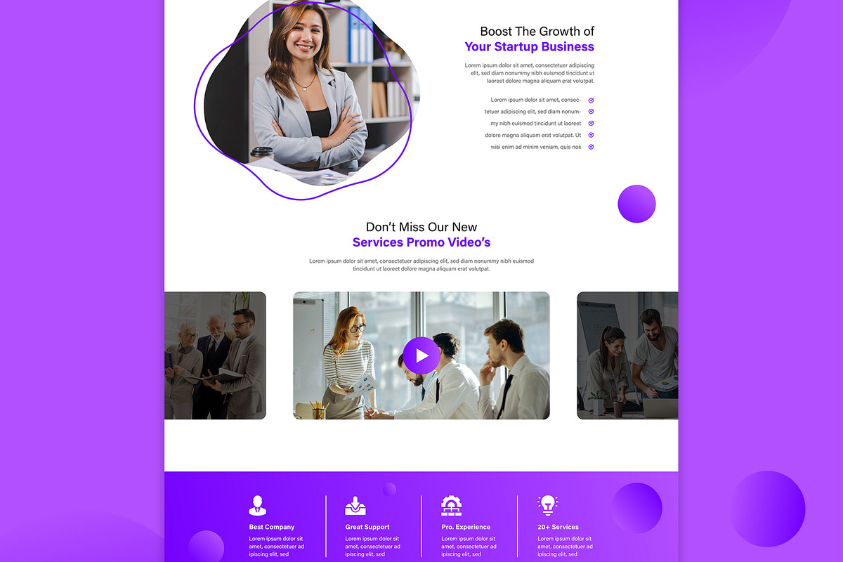 Digital Marketing Landing Page, an UI Kit Template by CreativeShaper (Photo 3 of 6)