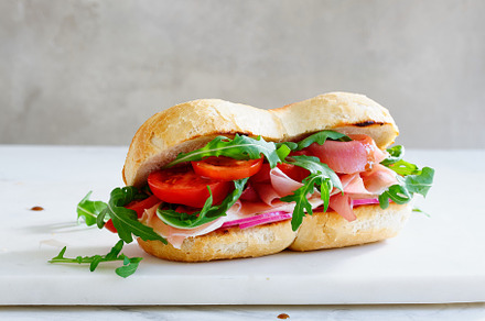 Delicious sandwich with cheese and ham, a Food & Drink Photo by Asya Nurullina