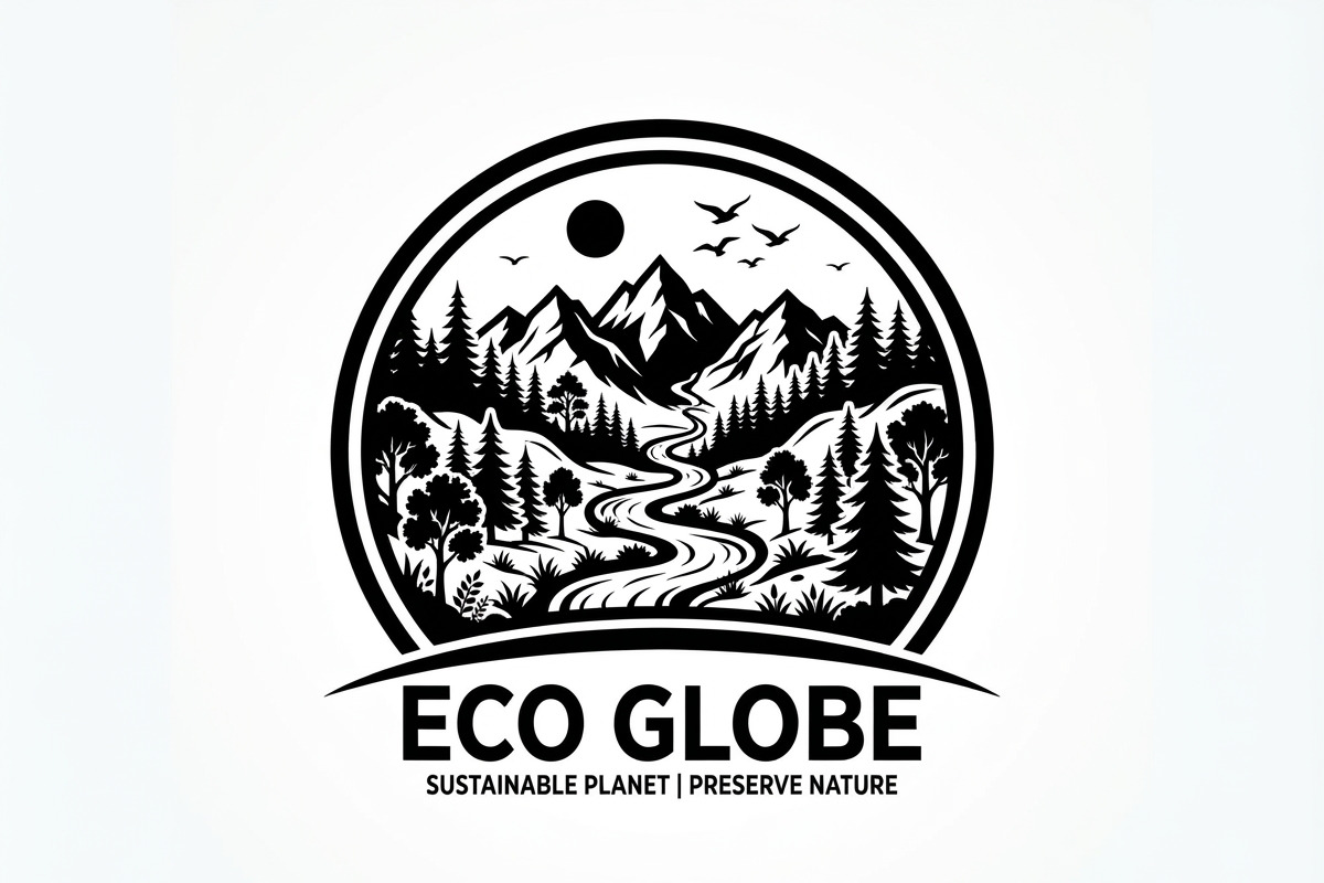 60 Eco Globe Landscape Silhouette, a Technology Illustration by Amazin_art (Photo 7 of 29)