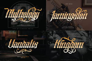 Blackletter Tattoo Font Bundle