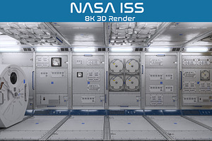NASA SPACESHIP CABIN 3D RENDER