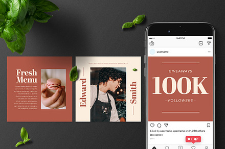 Modern Post Food Recipe Instagram, a Social Media Template by Tokosatsu