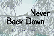 Never back down, a Sans Serif Font by Wow Magic (Thumbnail 1 of 3)