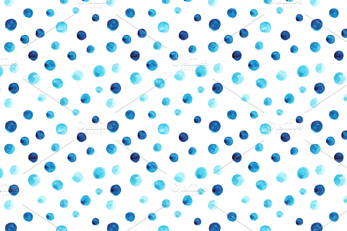 Vector watercolor seamless pattern preview 4