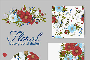 Floral backgrounds template EPS 10