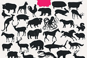 Handmade Textured Animal Silhouettes, an Animal Illustration by StylishDesignMe (Thumbnail 2 of 3)