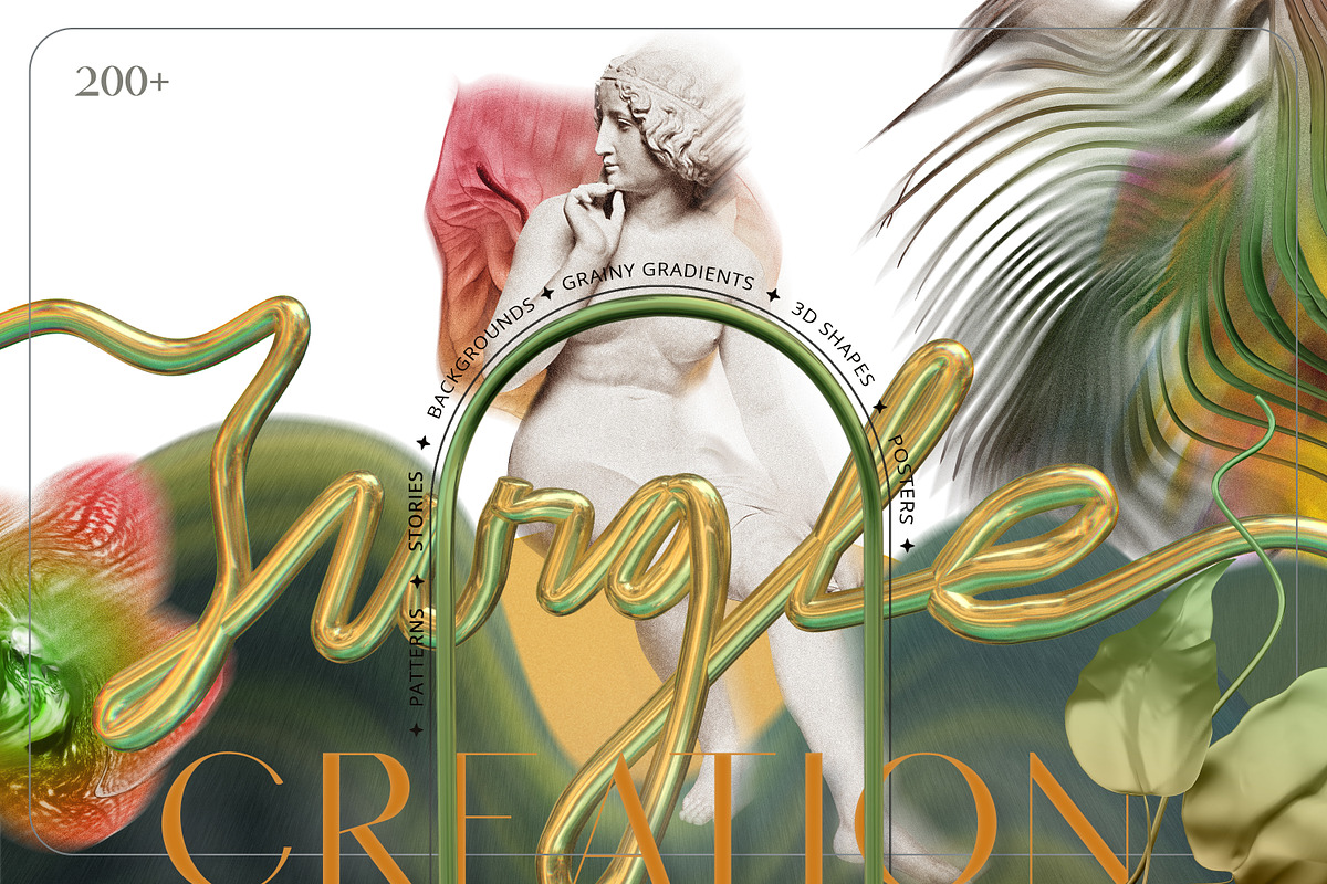 -25% BUNDLE Backgrounds & 3D Shapes, an Object Graphic by Cat In Colour (Photo 18 of 32)